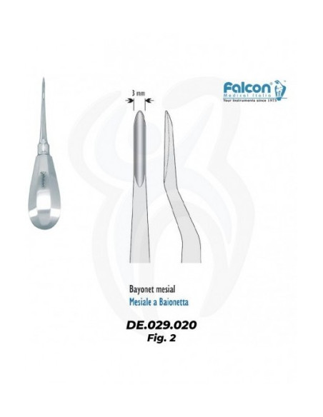 Bein Baioneta Mesial 3mm, 2