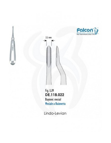 Lindo-Levian Estriado Baioneta Mesial 3.5mm, LLM