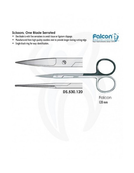 Serrilhada Falcon Reta 120mm