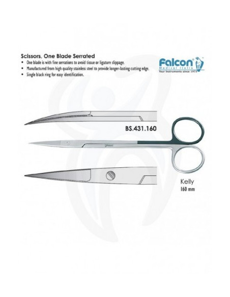 Serrilhada Kelly Curva 160mm
