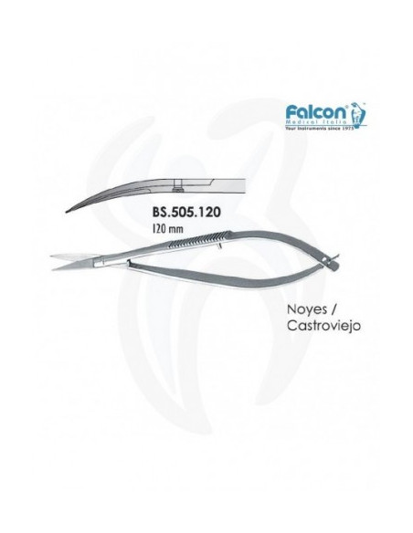 Tesoura Noyes/Castroviejo Curva 120mm