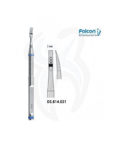 Osteótomo marcação Curvo 3mm