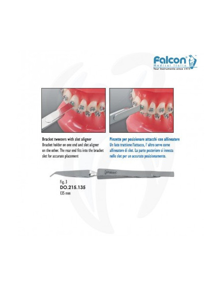 Pinça posicionar brackets com alinhador 3