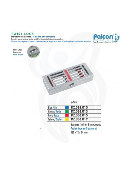 Cassette com tampa MINI Twist-Lock