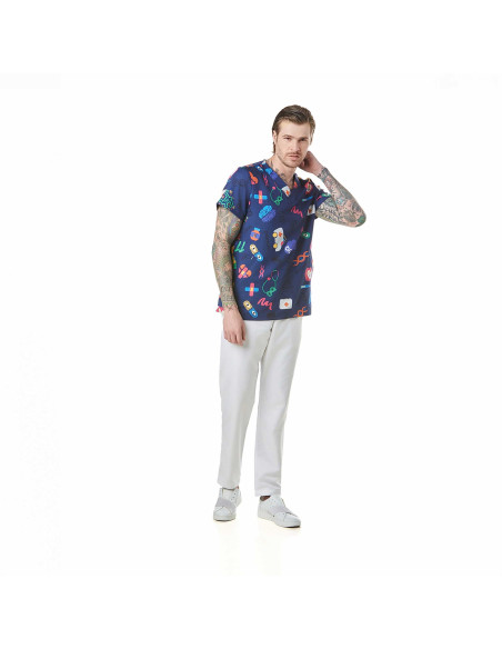 Casaca Sanitária District Masculino – Tecido Scotland Bloom