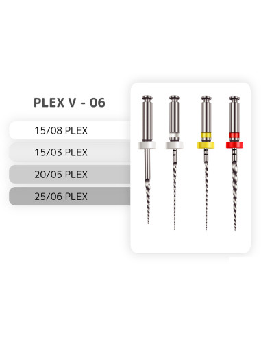 Orodeka Plex V – Sistema de limas rotatorias CM NiTi (25mm)