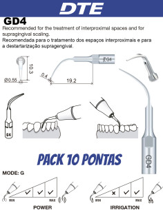 PACK 10 Pontas GD4 DTE